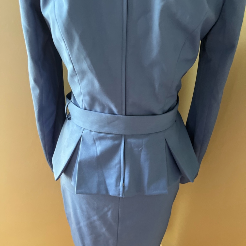 BGL Blue Long-Sleeve Belted Peplum | two-piece | US 2-4 - Picture 6 of 13